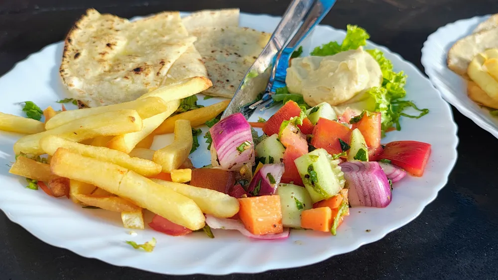 Fresh vegetarian food at Purnam Yogashala Goa