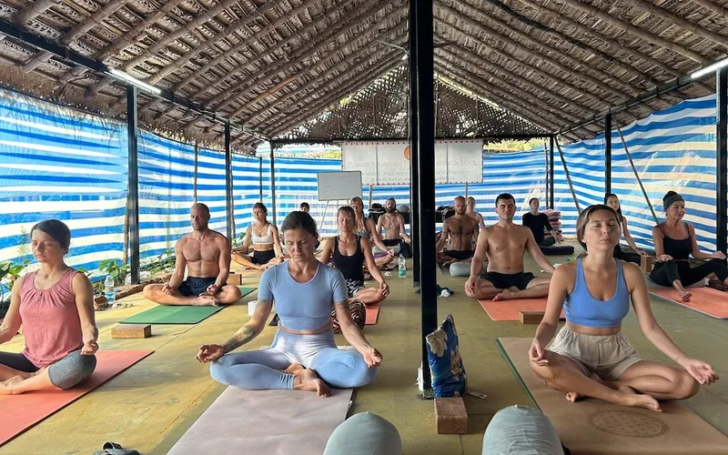 Yoga hall at Purnam Yogashala Agonda Beach Goa