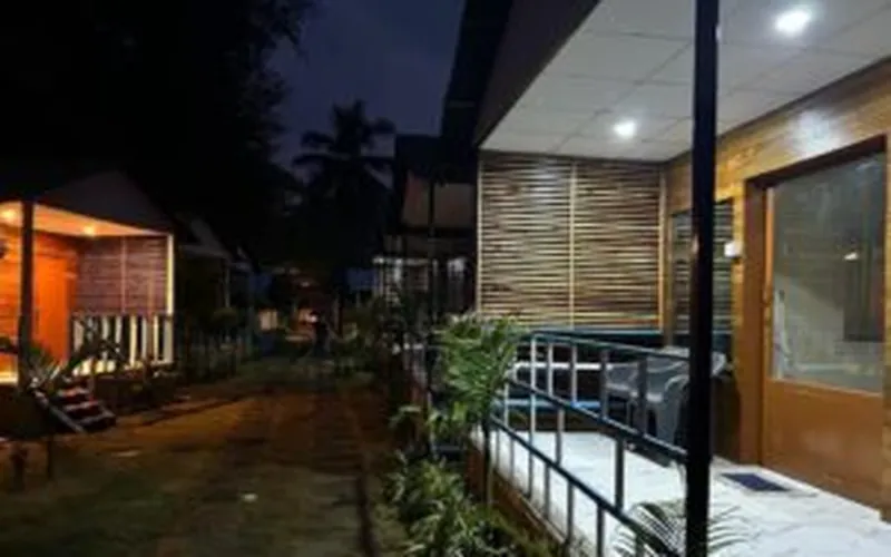 Campus at night Purnam Yogashala Agonda Goa